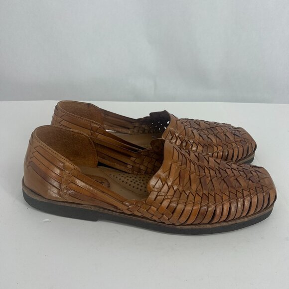 SUNSTEPS HAND WOVEN LEATHER SANDALS - Picture 1 of 12